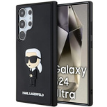 Karl Lagerfeld 3D Rubber Ikonik Hülle für Samsung Galaxy S24 Ultra – schwarz