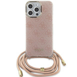 Guess Crossbody Cord 4G Print case for iPhone 15 / 14 / 13 - pink