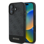 Guess 4G Bottom Stripe Case für iPhone 16 Plus 6,7&quot; - Grau