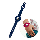 Elastische Silikonhülle für Armband und Anhänger für Apple AirTag Locator Marineblau