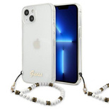 Etui Guess White Pearl na iPhone 13 - przezroczyste