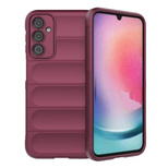 Magic Shield Case für Samsung Galaxy A24 4G flexible gepanzerte Abdeckung Burgund