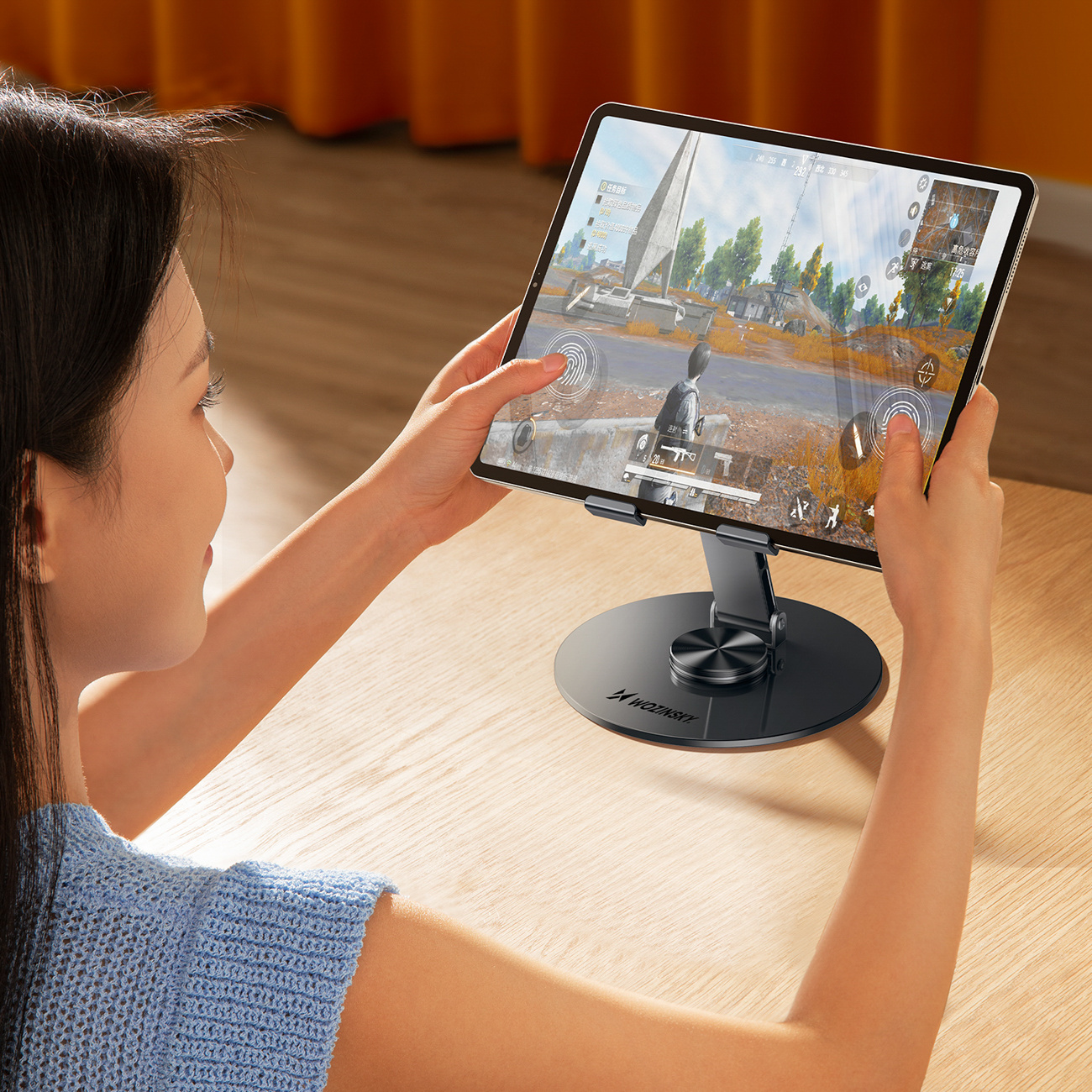 Stojak na tablet obrotowy 360° aluminiowy
