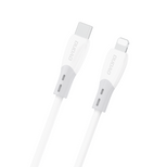 Dudao L25SX 30W USB-C - Lightning Kabel mit weichem Silikongeflecht 2 m - Weiß