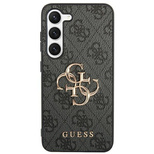 Guess 4G Big Metal Logo Hülle für Samsung Galaxy S24+ - Schwarz