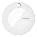 Silver Monkey Tag locator compatible with Apple FindMy - white