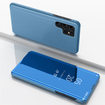 Clear View Case Hülle für Samsung Galaxy S25 Ultra Hülle mit Klappe - Blau