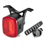 Rockbros Q2S LED-Fahrradrücklicht mit Smart Stop System + USB-C - USB-A Kabel - Schwarz