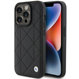 Etui BMW Leather Quilted na iPhone 15 Pro Max - czarne