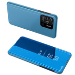 Clear View Case Cover für Xiaomi Redmi 10C Flip Cover blau