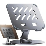 Stojak na tablet Wozinsky WRS-DSY84SS obrotowy 360° aluminiowy - szary