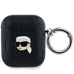 Karl Lagerfeld Monogram Karl Head Case für AirPods 1/2 – Schwarz