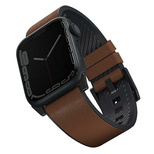 Uniq Straden Leather Hybrid Strap for Apple Watch 1/2/3/4/5/6/7/8/SE/SE2/Ultra 42/44/45/49mm - brown