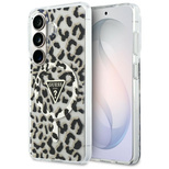 Guess IML Leopard Print Triangle MagSafe Hülle für Samsung Galaxy S26 - Schwarz