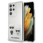 Etui Karl Lagerfeld Karl&Choupette na Samsung Galaxy S21 Ultra - przezroczyste