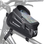 Wozinsky Fahrrad-Rahmentasche mit Handyhülle 1,7 l Schwarz (WBB28BK)