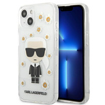 Etui Karl Lagerfeld Flower Ikonik Karl na iPhone 13 mini - przezroczyste