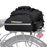 Wozinsky geräumige Fahrradträgertasche 35L (inklusive Regenschutz) schwarz (WBB19BK)