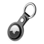 Dux Ducis Lederetui Schlüsselanhänger Etui für Apple AirTag Locator schwarz