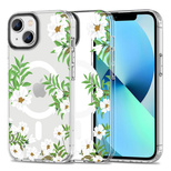 Tech-Protect MagMood MagSafe iPhone 13 mini Case - Daisies with Leaves