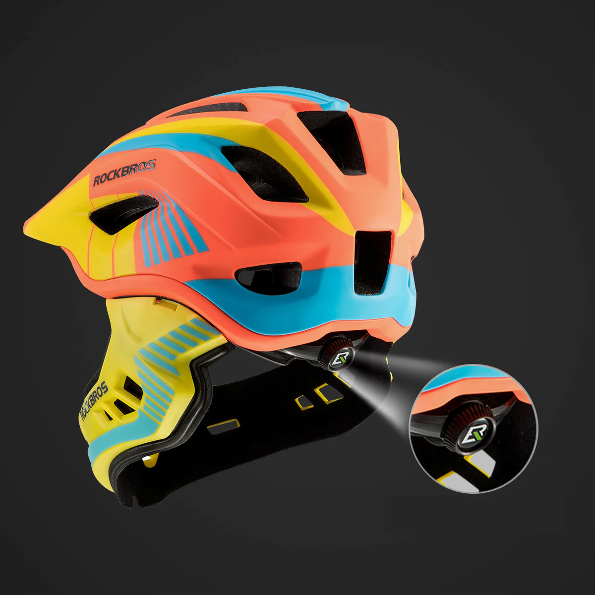 Adjustment of the Rockbros TT-32SOYB-S bicycle helmet with a detachable chin