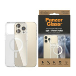 PanzerGlass HardCase mit MagSafe, antibakterielles, in Militärqualität zertifiziertes Gehäuse für iPhone 14 Pro Max – Transparent