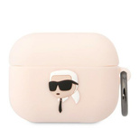 Karl Lagerfeld KLAPRUNIKP AirPods Pro cover pink/pink Silicone Karl Head 3D