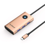Orico PW11 6in1 USB-C Docking Station 3x USB-A 3.0 1x USB-C 3.0 1x USB-C PD 100W 1x HDMI 4K 30Hz - Rose Gold
