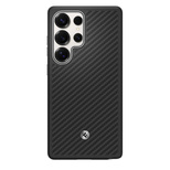 Spigen Enzo Aramid GP-FPS938PGABW Silicone Case with Built-in MagFit Ring for Samsung Galaxy S25 Ultra - Black