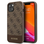 Guess GUHCP13SG4GLBR iPhone 13 mini 5.4&quot; braun/braune Hartschale 4G Stripe Collection