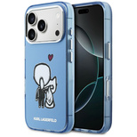 Karl Lagerfeld Karl &amp; Choupette MagSafe Back Case für iPhone 17 Pro Max – Blau