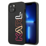 Karl Lagerfeld Multipink Brand iPhone 13 Case - Black