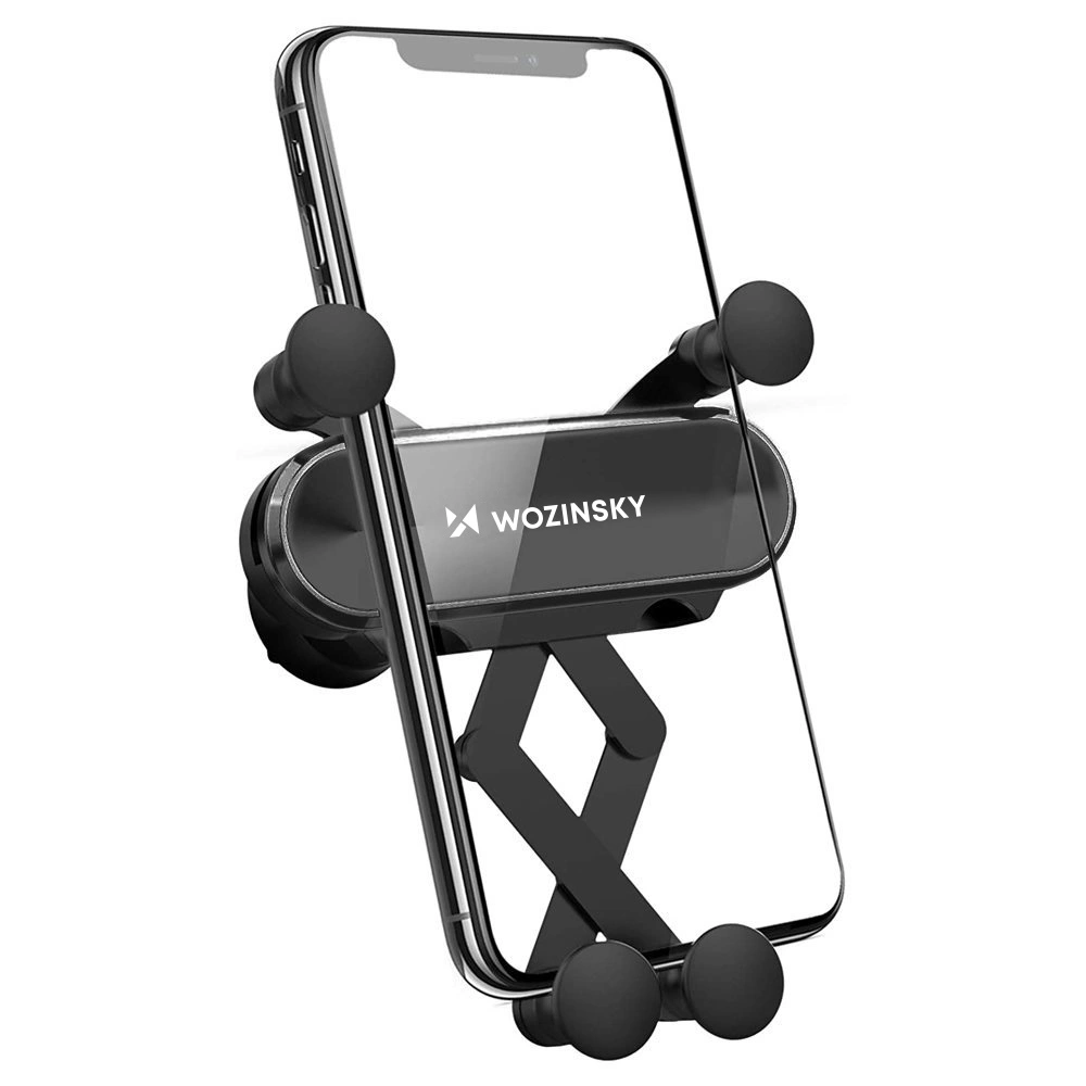 Wozinsky car phone holder gravity for ventilation grille black (WCH-05) -  B2B wholesaler.hurtel.com