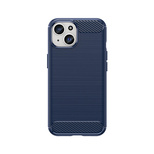 Elastyczne etui Carbon Case z wzorem karbon do iPhone 15 - niebieskie