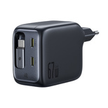 Baseus EnerCore CJ11 67W Wall Charger with Two USB-C Ports and Retractable USB-C Cable - Black