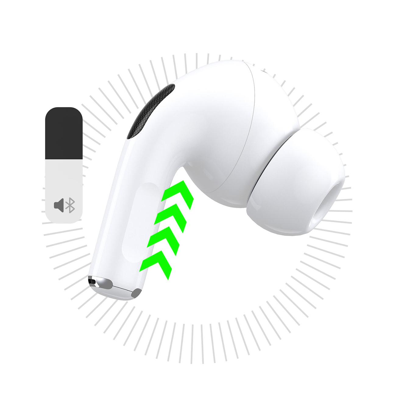 Dudao U19 wireless earphone on white background