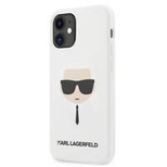 Karl Lagerfeld KLHCP12SSLKHWH iPhone 12 mini 5,4" biały/white hardcase Silicone Karl`s Head