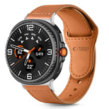 Pasek Tech-Protect Leatherfit na Samsung Galaxy Watch 40 / 44 / 46 mm - brązowy