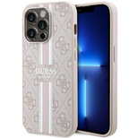 Guess GUHMP14LP4RPSP iPhone 14 Pro 6,1" rosa/rosa Hardcase 4G bedruckte Streifen MagSafe