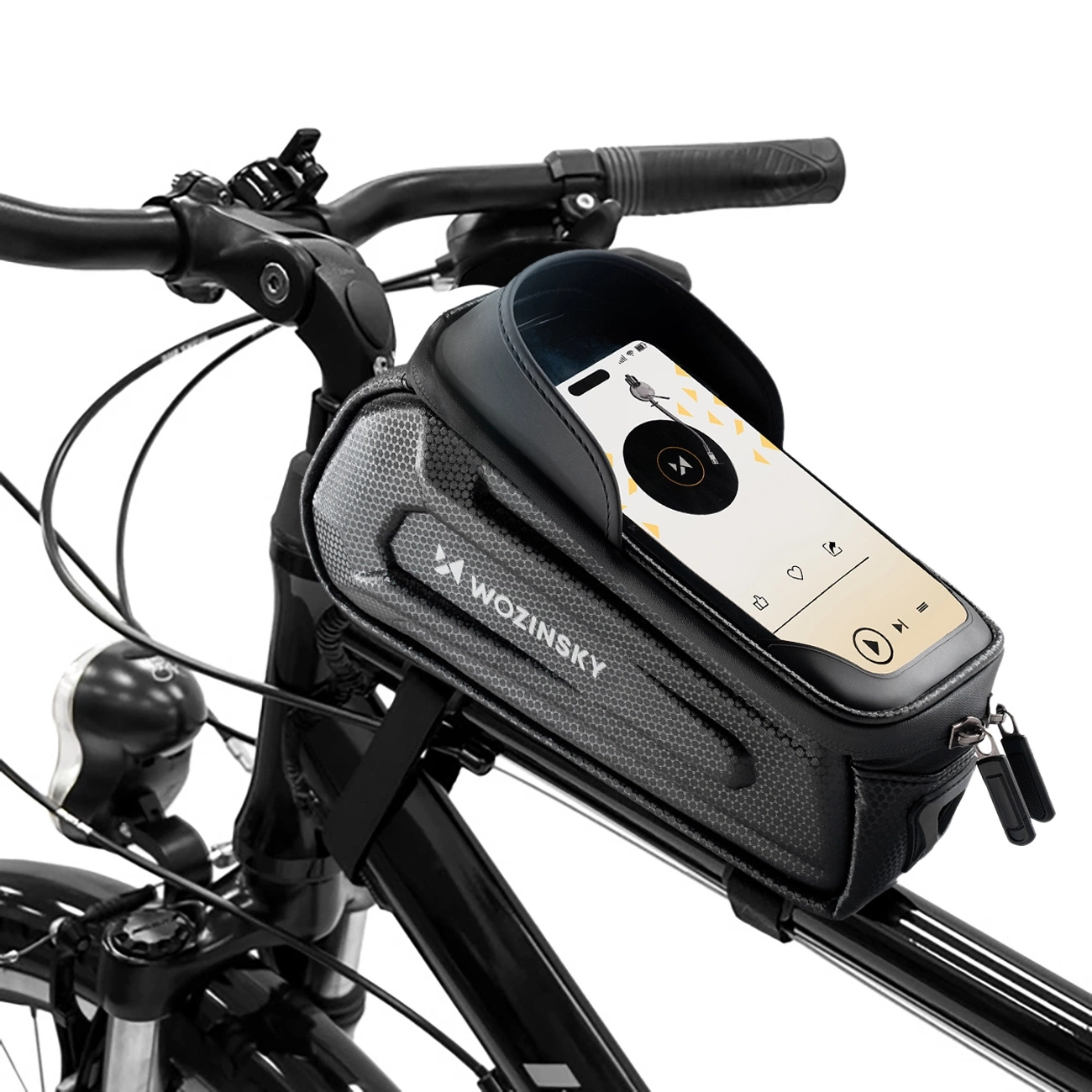 Sakwa rowerowa na ramę pancerna z kieszonką na telefon 1.7 l
