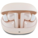 Guess GUTWST88MCTGP TWS Bluetooth-Kopfhörer + Dock, rosa/rosa Kapsel, bedrucktes Logo