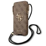 Guess Phone bag GUHCP12M4GPSBR 6.1&quot; brown/brown 4G Metal Logo