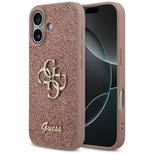 Guess Fixed Glitter Big 4G Case for iPhone 17 - Pink