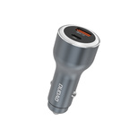 Ładowarka samochodowa Dudao R4Ultra 120W Power Delivery Quick Charge LED USB-A USB-C - szary