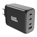 Silver Monkey SMA153 200W GaN-Ladegerät 3xUSB-C PD USB-A QC 3.0 – Schwarz