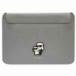 Karl Lagerfeld Saffiano Karl&amp;Choupette case for a 14&quot; laptop - silver