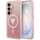 Guess IML Gradient Triangle MagSafe Case for Samsung Galaxy S26 - Pink