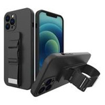 Rope case żelowe etui ze smyczą łańcuszkiem torebka smycz iPhone 11 Pro Max czarny