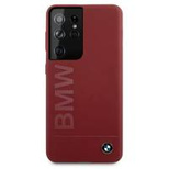 Etui BMW BMHCS21LSLBLRE S21 Ultra G998 czerwony/red hardcase Silicone Signature Logo