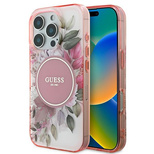 Guess IML Flower &amp; Tonal Circle MagSafe iPhone 16 Pro Max Case - Pink